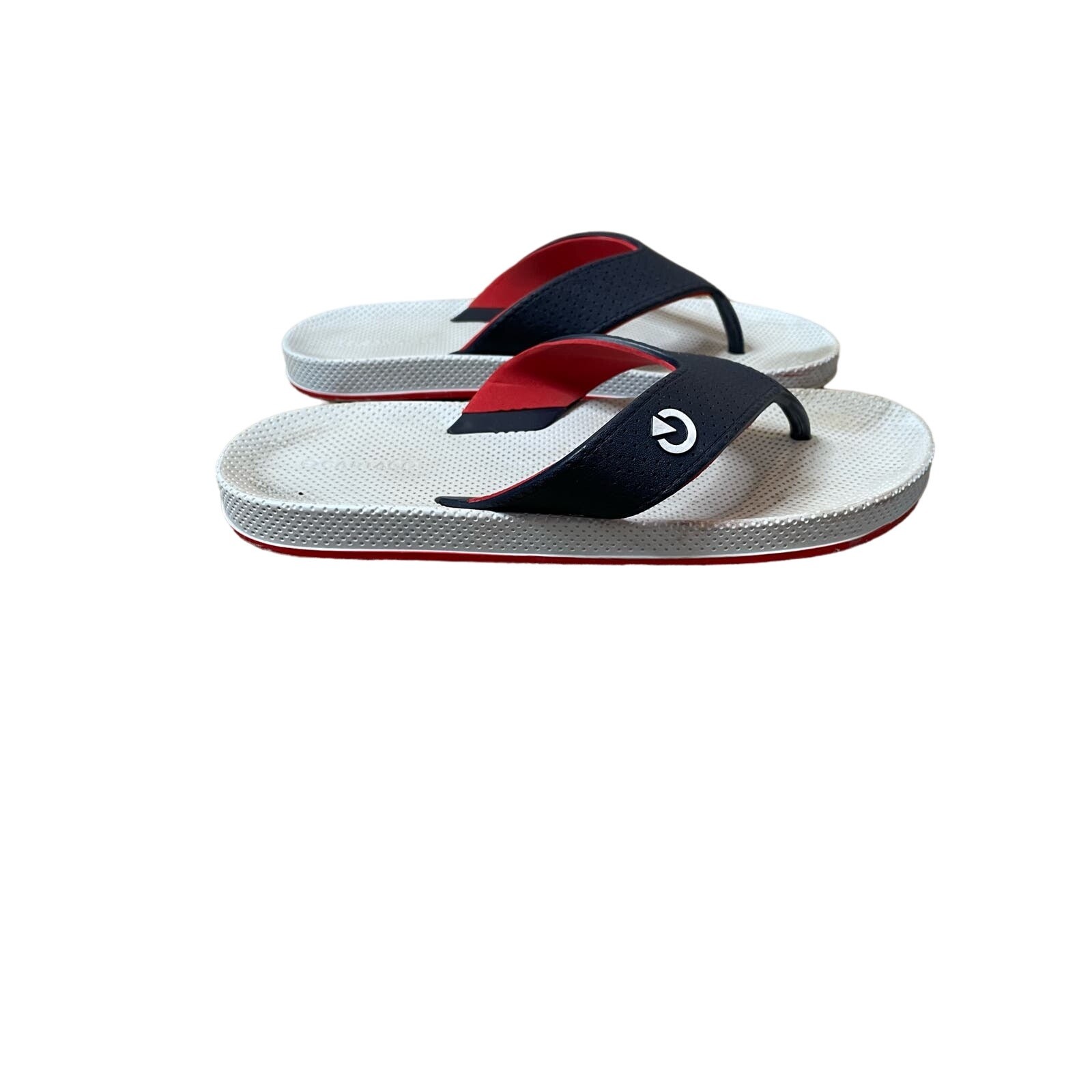 Men's Flip Flop Sandals Red/Blue Cartago Rubber Sz 11 Comfort Summer